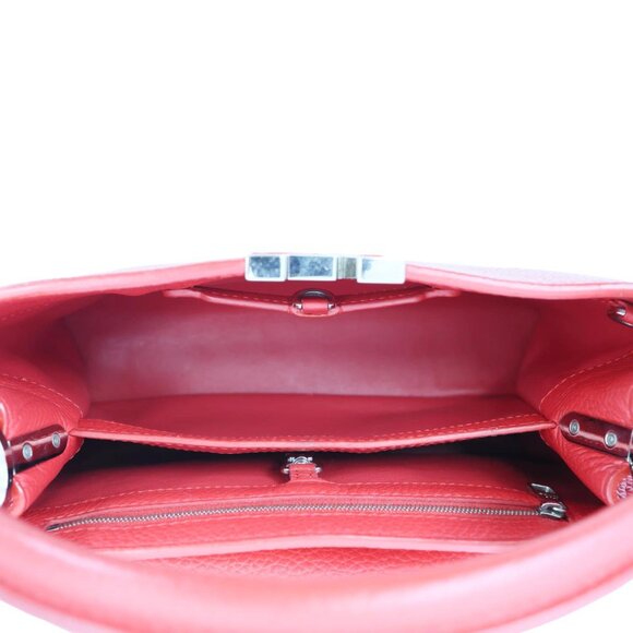 Louis Vuitton  Capucines MM Taurillon Leather Satchel Bag Red - Picture 13 of 15
